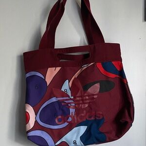 Adidas Limited Edition Rita Ora Color by Numbers Maroon Multicolored Tote Bag